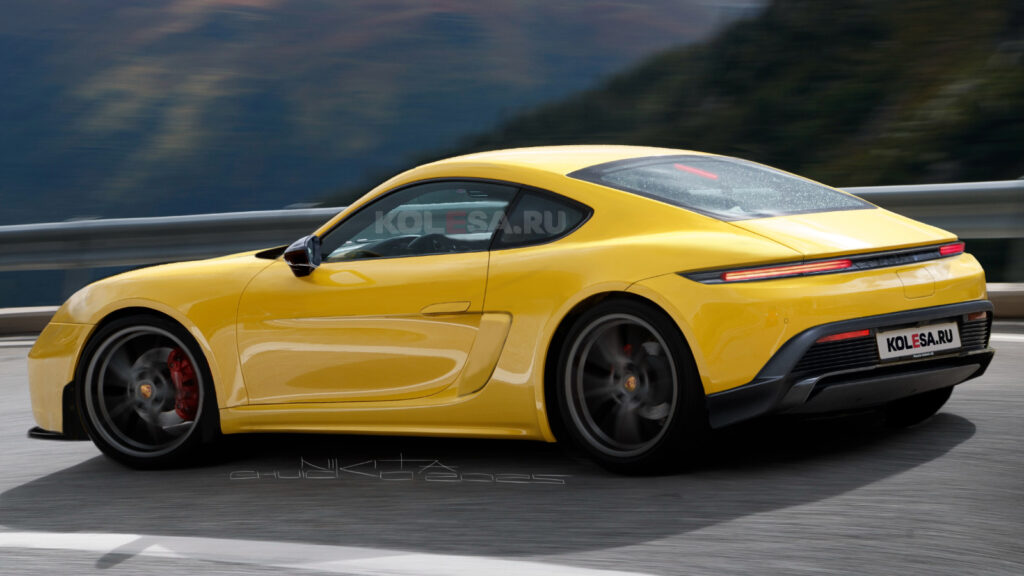 포르쉐 신형 카이맨 렌더링 공개..."2026년 출시, 8만달러 예상" 2 porsche cayman rear3