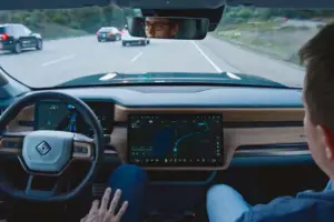 rivian hands free driving