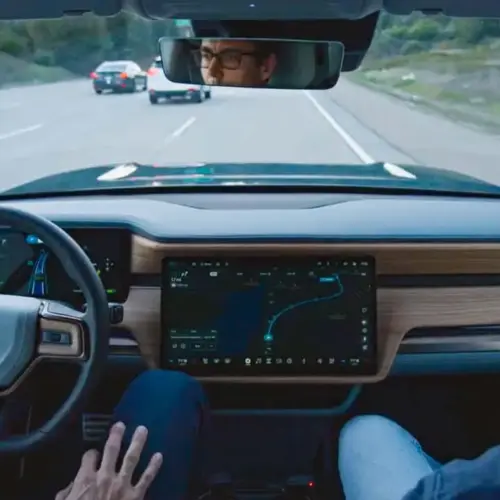 rivian hands free driving