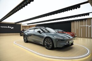 toyota bz7 electric sedan unveiled with flagship size and styling packs avalon ev vibes 13 2