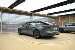 toyota bz7 electric sedan unveiled with flagship size and styling packs avalon ev vibes 15 4