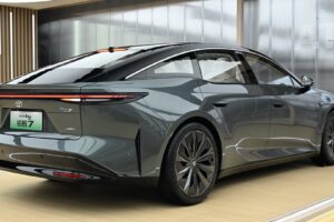 toyota bz7 electric sedan unveiled with flagship size and styling packs avalon ev vibes 18 10