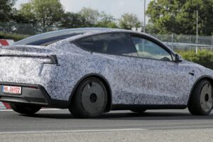 Tesla Model Y Performance rear angled cornering fw8pek 5