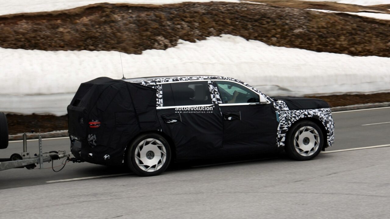 2026 genesis gv90 rocks triangular illuminated grille in new spy photos 7 9