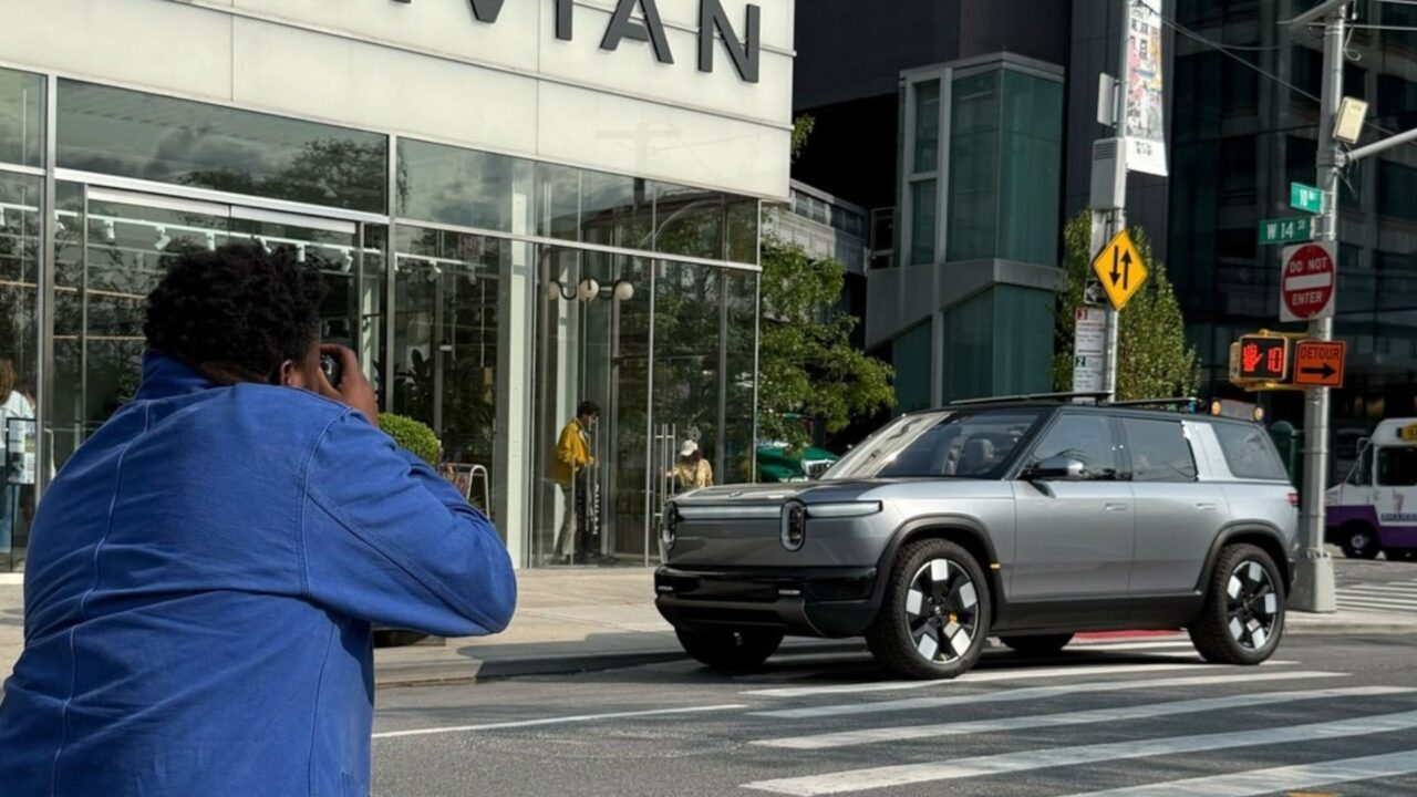 rivian r2 prototype spotted in new york shows little progress from last year 252410 1 3