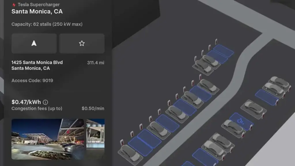 tesla supercharger site map holiday update 2