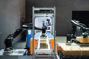 사진13 스트레치Stretch 협동로봇Collaborative robot Cobot 자율주행 물류 로봇AMR Autonomous Mobile Robot의 물류 작업 시연 9